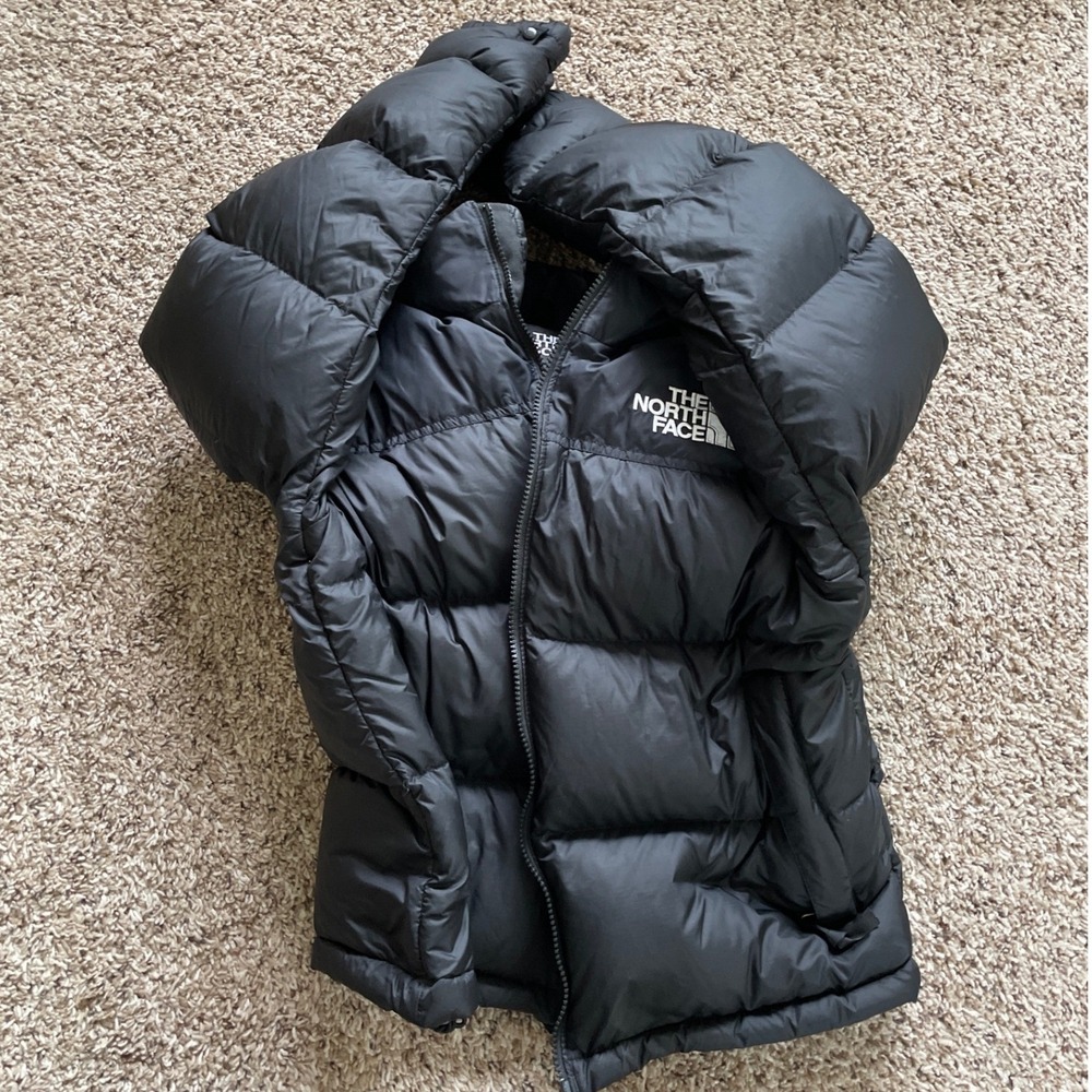 The North Face 700 Womens Black Down Puffer Jacket Ripstop Full Zip Medium M - Picture 11 of 16